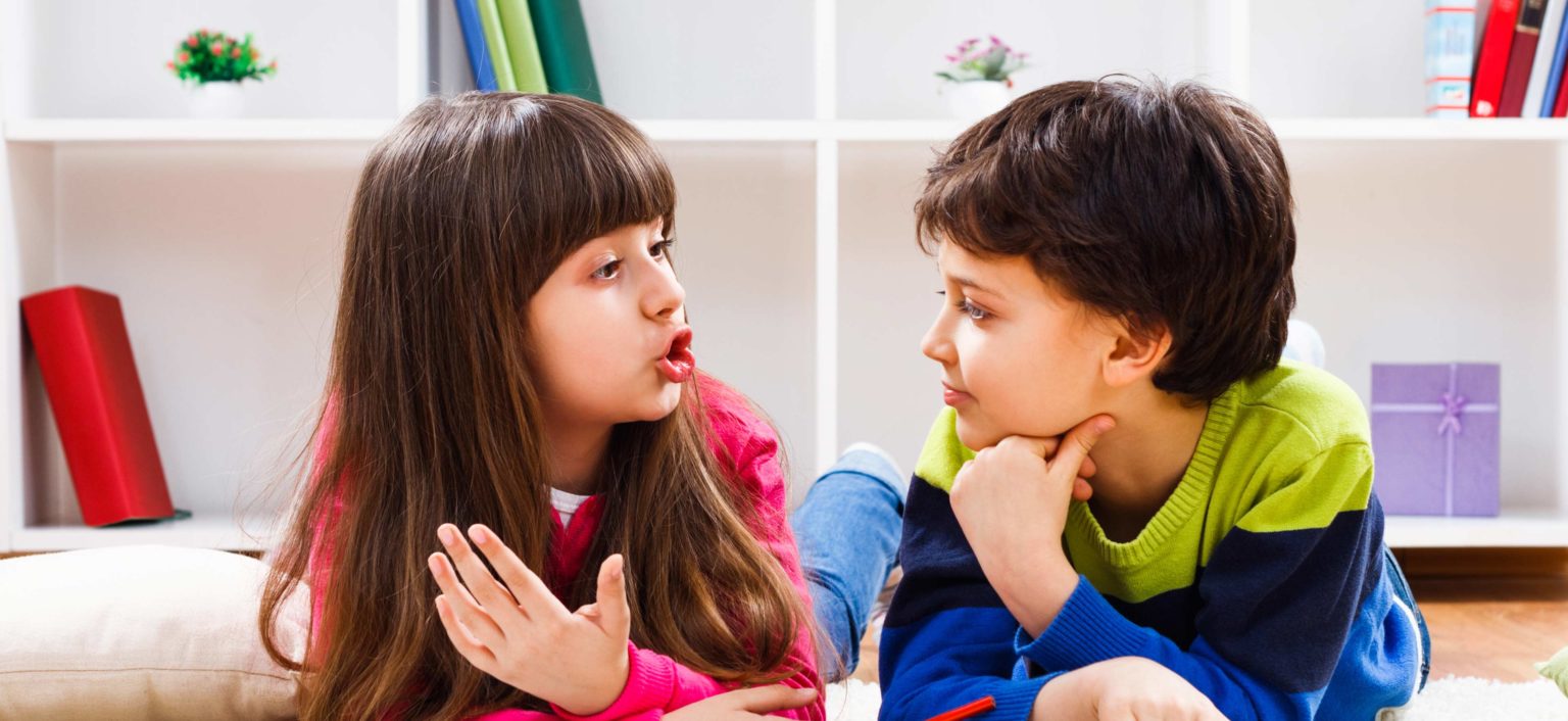 Children speaking to each other