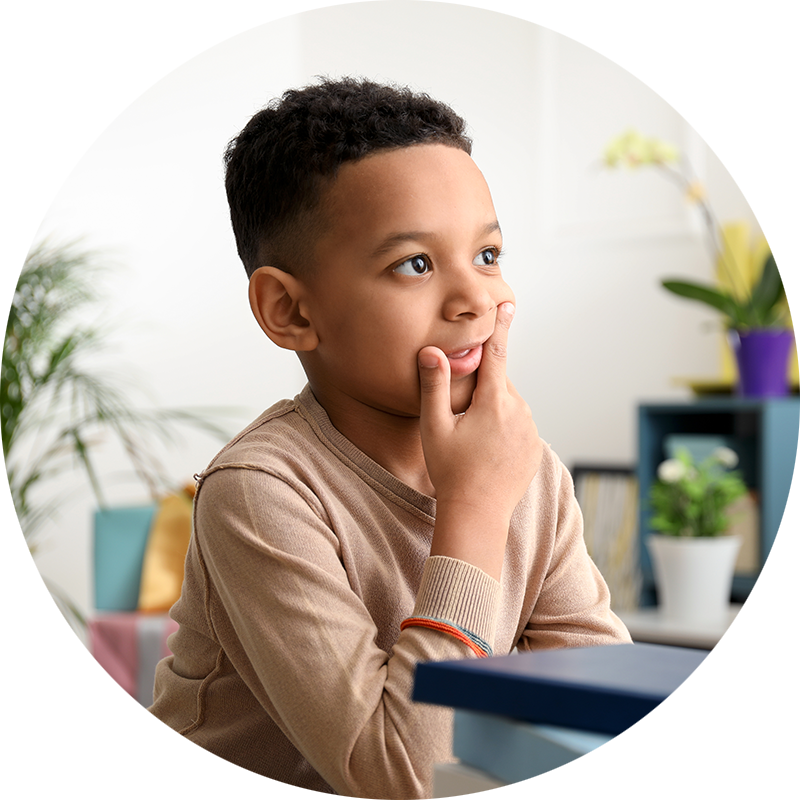 Child Practicing Speech