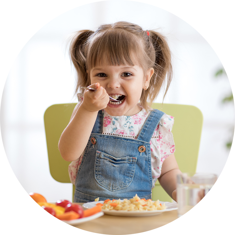 Child eating food